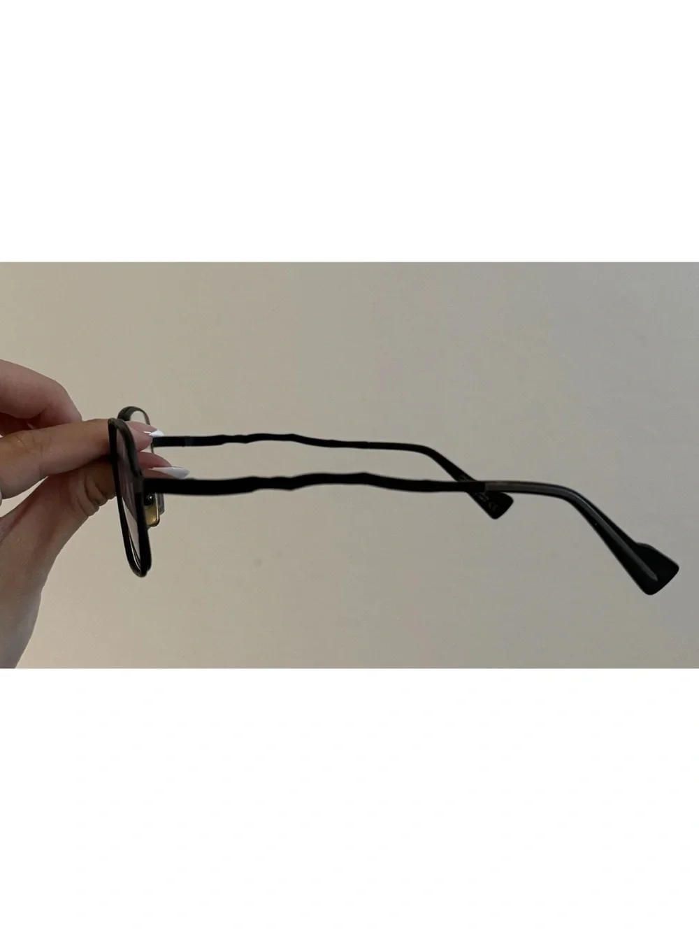 KUBORAUM H22 Black Square Metal Frame Glasses